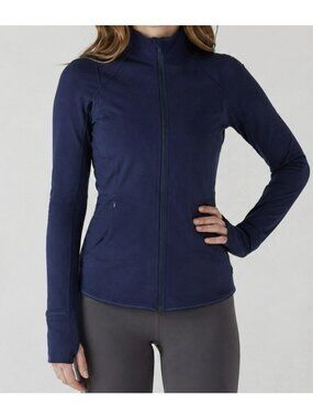 Lululemon Fresh Tracks Jacket Hero Blue Womens Size 10 Tech Fleece Full Zip